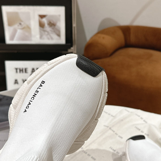 BALENCIAGA 25S SPEED TRAINER SNEAKERS 55 MM IN WHITE KNIT