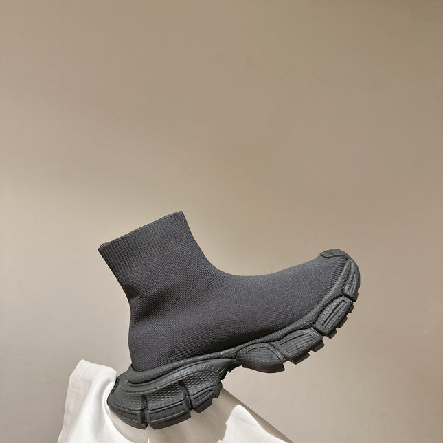 BALENCIAGA 25S SPEED TRAINER SNEAKERS 55 MM IN DARK GREY KNIT