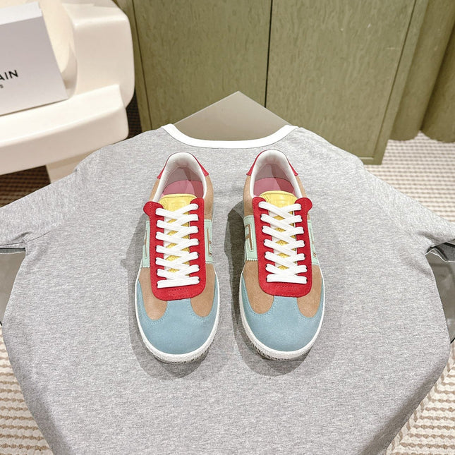 BALMAIN 26S SNEAKERS IN MULTICOLOR SUEDE