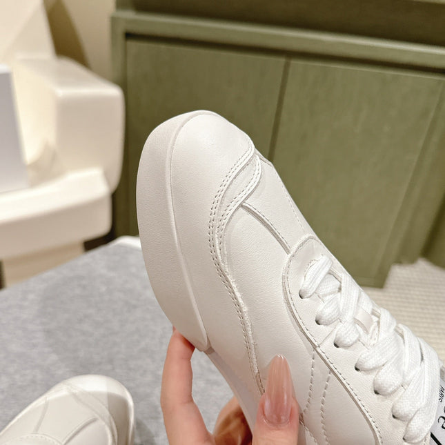 CHLOÉ 26S SNEAKERS IN WHITE CALFSKIN