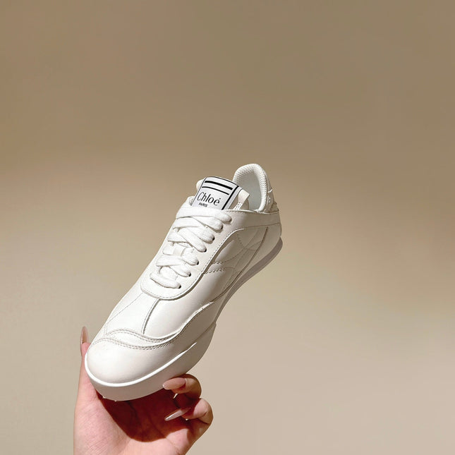 CHLOÉ 26S SNEAKERS IN WHITE CALFSKIN