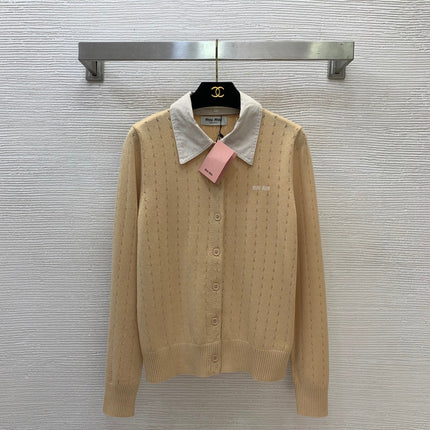 MIUMIU 26S KNIT COLLAR CARDIGAN 1320