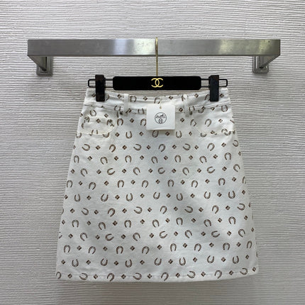 HERMES 26S DENIM SKIRT 602