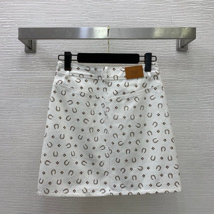 HERMES 26S DENIM SKIRT 602
