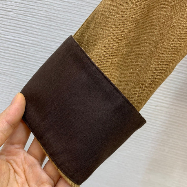 LORO PIANA 26S LONG-SLEEVE SHIRT & MIDI SKIRT SET 880