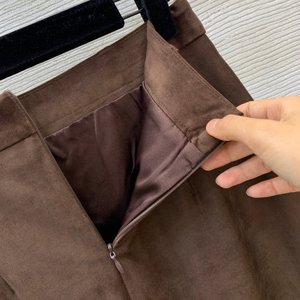 LORO PIANA 26S LONG-SLEEVE SHIRT & MIDI SKIRT SET 880