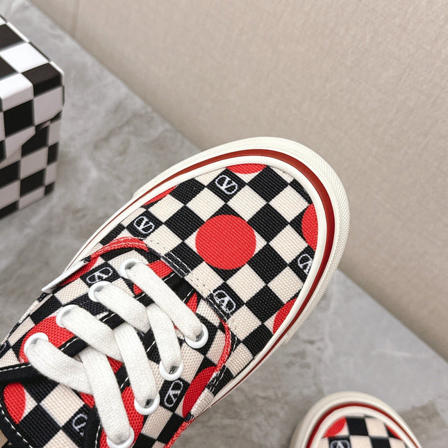 VALENTINO 25S GARAVANI X VANS SNEAKERS IN MULTICOLOR CANVAS