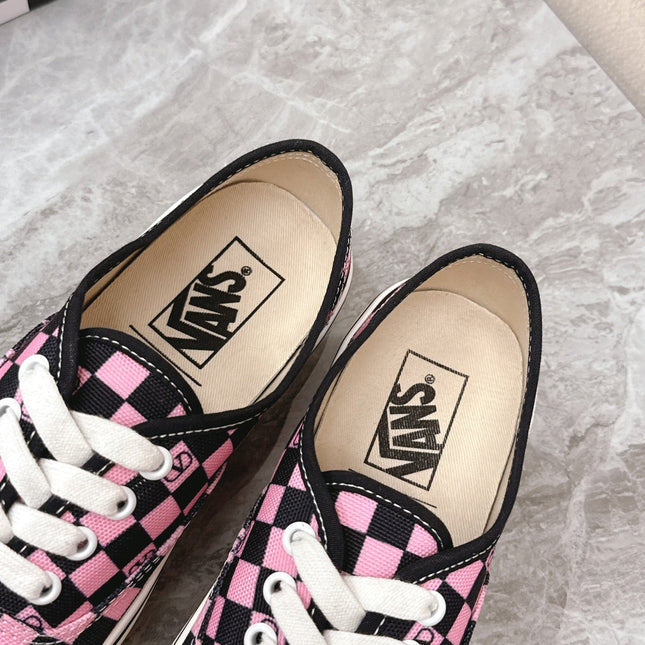 VALENTINO 25S GARAVANI X VANS SNEAKERS IN PINK MIX BLACK CANVAS