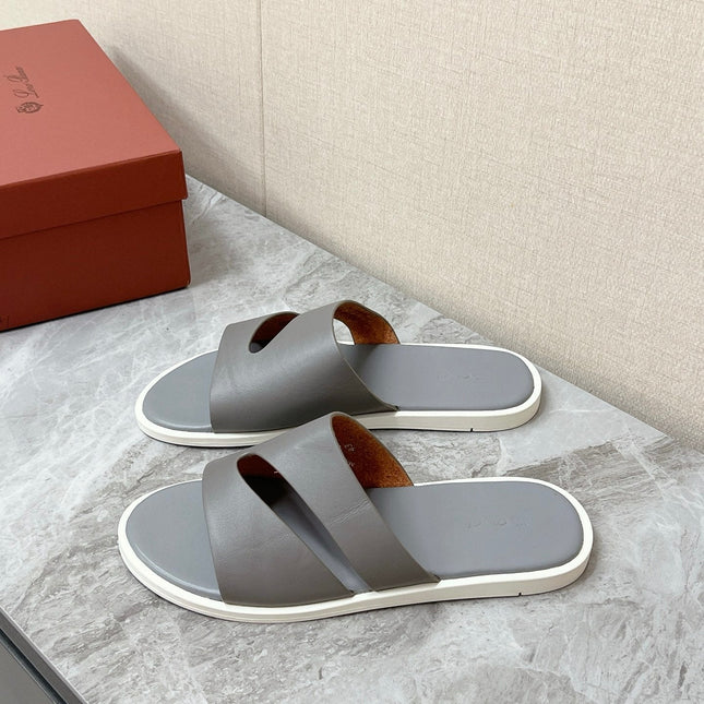 LP 26S CUTOUT SLIDES IN GREY CALFSKIN