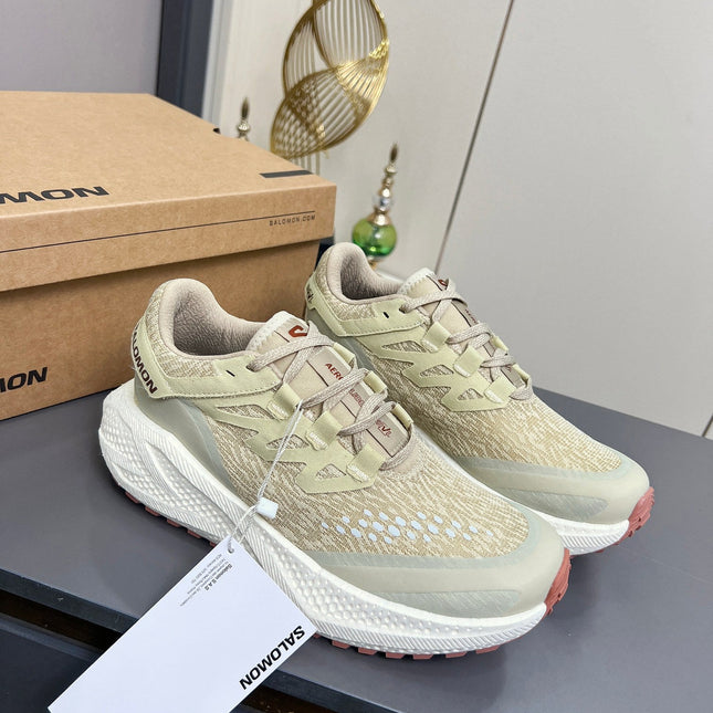 ALO 25S SALOMON ODYSSEY ELMT SNEAKER 45 MM IN ALMOND BEIGE FABRIC