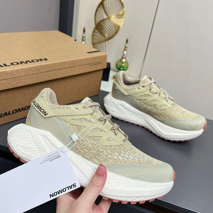 ALO 25S SALOMON ODYSSEY ELMT SNEAKER 45 MM IN ALMOND BEIGE FABRIC