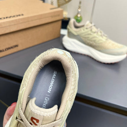ALO 25S SALOMON ODYSSEY ELMT SNEAKER 45 MM IN ALMOND BEIGE FABRIC