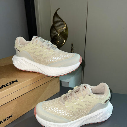 ALO 25S SALOMON ODYSSEY ELMT SNEAKER 45 MM IN ALMOND BEIGE FABRIC