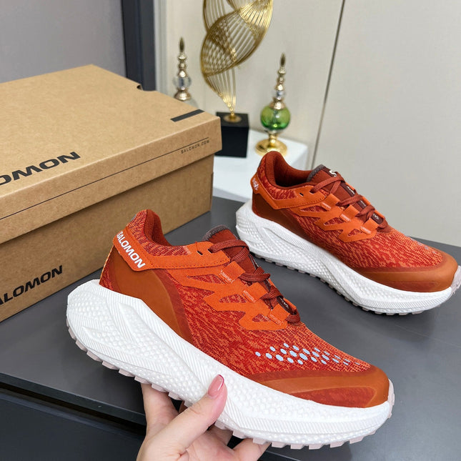 ALO 25S SALOMON ODYSSEY ELMT SNEAKER 45 MM IN DARK ORANGE FABRIC