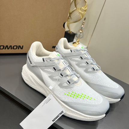 ALO 25S SALOMON ODYSSEY ELMT SNEAKER 45 MM IN WHITE AND GREY FABRIC