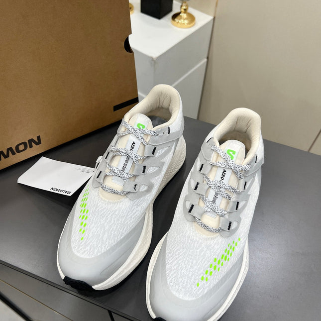 ALO 25S SALOMON ODYSSEY ELMT SNEAKER 45 MM IN WHITE AND GREY FABRIC
