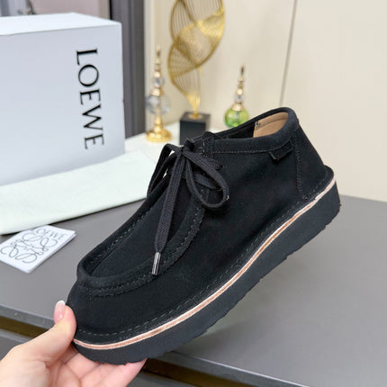 LOEWE 26S ANKLE BOOTS IN BLACK SUEDE
