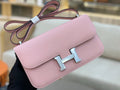 HM 25S CONSTANCE ELAN 24 CM IN LIGHT PINK EPSOM WITH SILVER HARDWARE