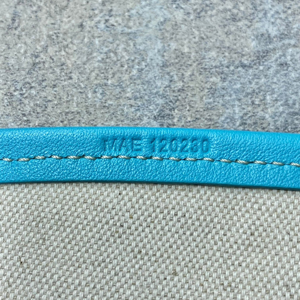SMALL BELHARRA 24 IN BABY BLUE GOYARDINE CANVAS AND LAMBSKIN