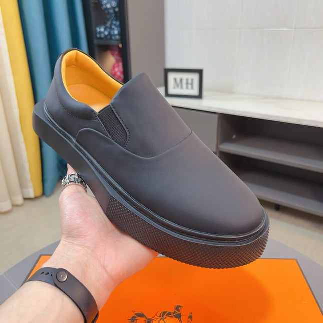 HM LANCE SLIP-ON SNEAKER BLACK CALFSKIN