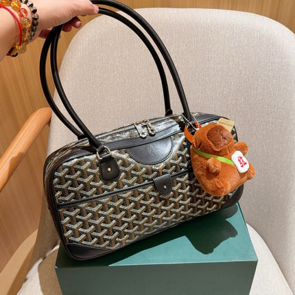 SAINT MARTIN BAG 34 IN BLACK GOYARDINE CANVAS AND CALFSKIN