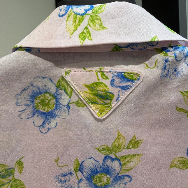 PRADA 26S SHORT-SLEEVE BOW-TIE SHIRT STYLE 988
