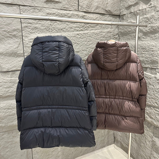 PRADA 25S MEDIUM-LENGTH GOOSE DOWN COAT 224