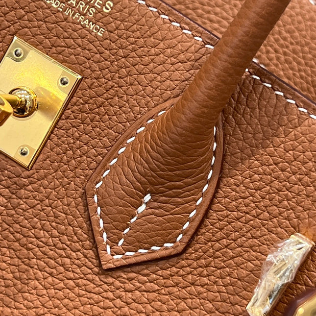 HM 25S BIRKIN 25 CM IN CARAMEL BROWN TOGO WITH KEY GOLD