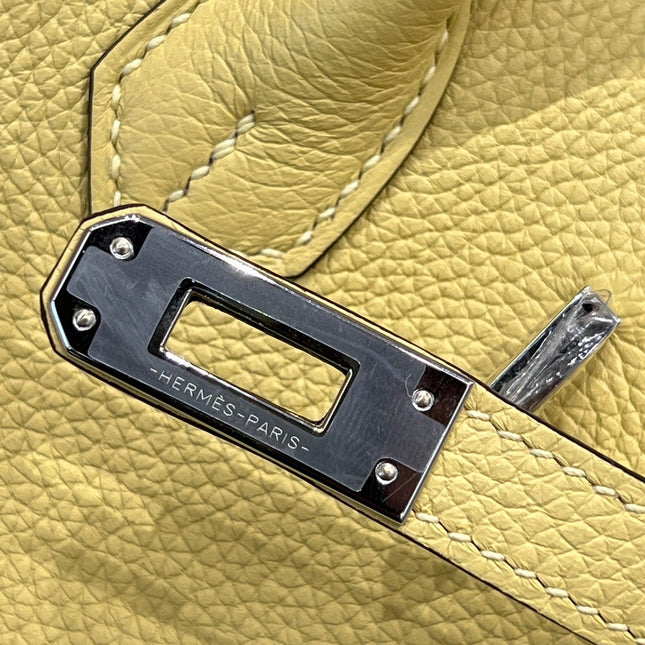 HM 25S BIRKIN 25 CM IN YELLOW TOGO WITH KEY SILVER