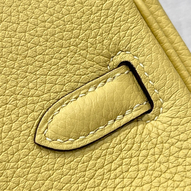 HM 25S BIRKIN 25 CM IN YELLOW TOGO WITH KEY SILVER