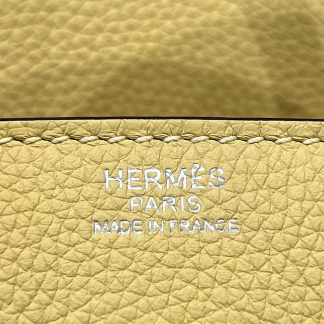 HM 25S BIRKIN 25 CM IN YELLOW TOGO WITH KEY SILVER