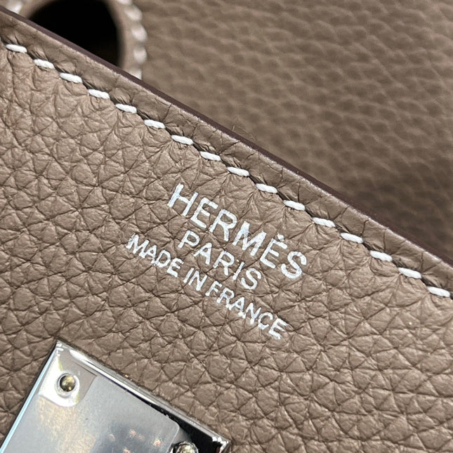 HM 25S BIRKIN 25 CM IN CLAY BROWN TOGO WITH KEY SILVER