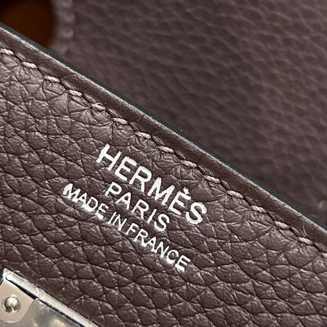 HM 25S BIRKIN 25 CM IN DARK BROWN TOGO WITH KEY SILVER