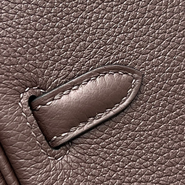 HM 25S BIRKIN 25 CM IN DARK BROWN TOGO WITH KEY SILVER