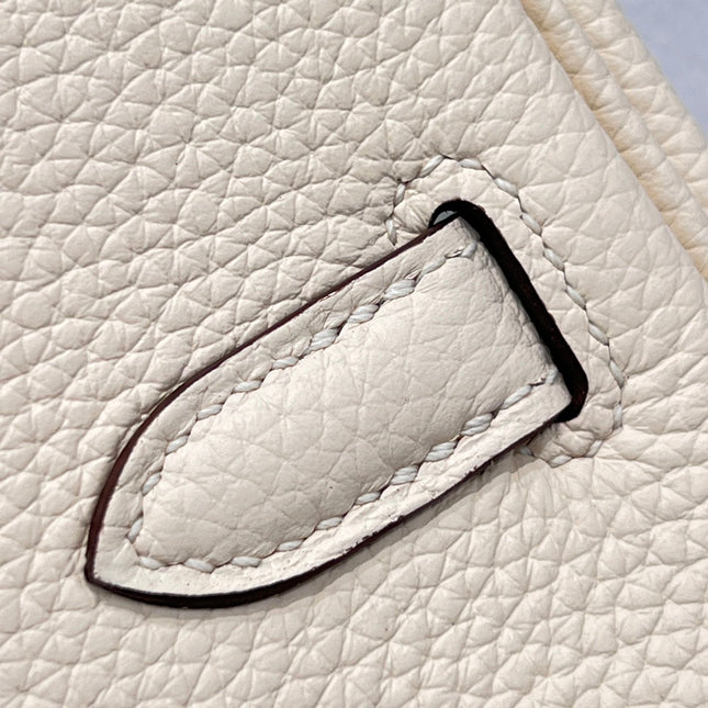 HM 25S BIRKIN 25 CM IN CREAM WHITE TOGO WITH KEY GOLD