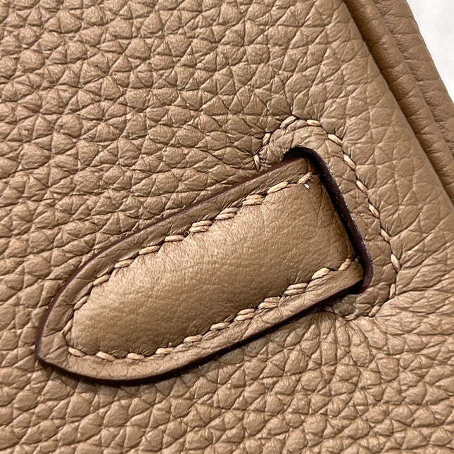 HM 25S BIRKIN 25 CM IN CHESTNUT BROWN TOGO WITH KEY SILVER