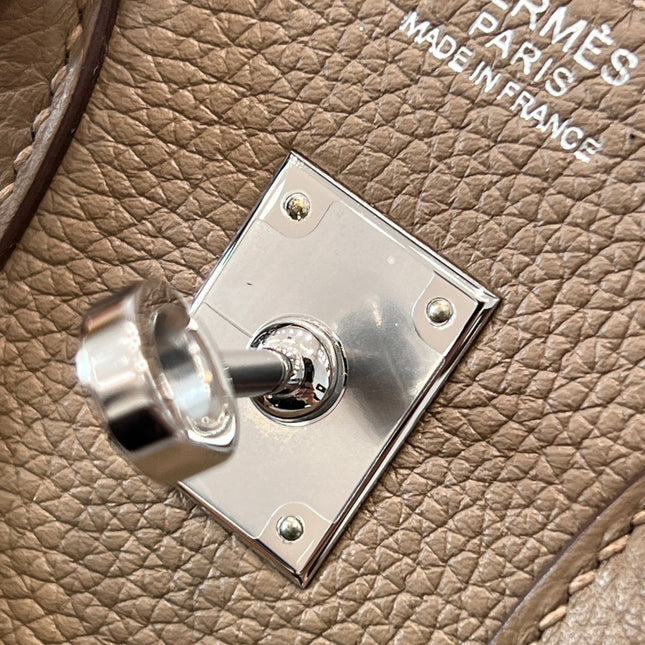 HM 25S BIRKIN 25 CM IN CHESTNUT BROWN TOGO WITH KEY SILVER