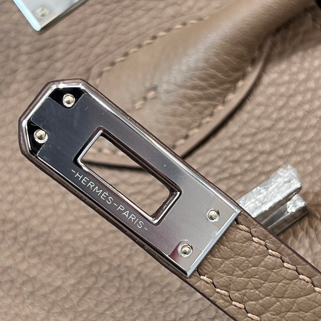 HM 25S BIRKIN 25 CM IN CHESTNUT BROWN TOGO WITH KEY SILVER