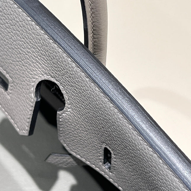 HM 25S BIRKIN 25 CM IN GREY TOGO WITH KEY SILVER