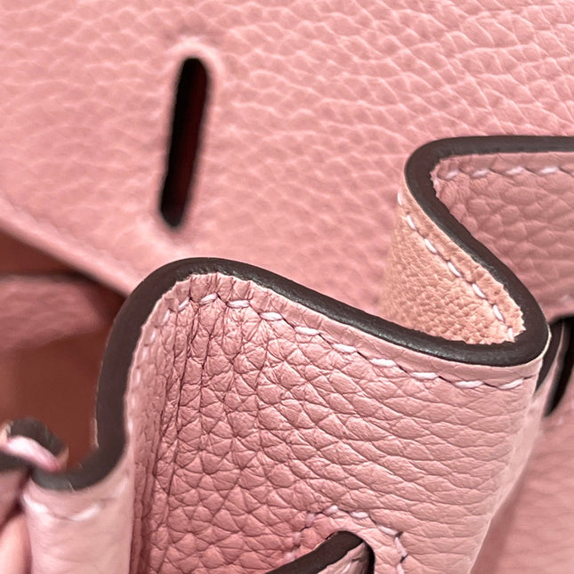 HM 25S BIRKIN 25 CM IN DARK PINK TOGO WITH KEY SILVER