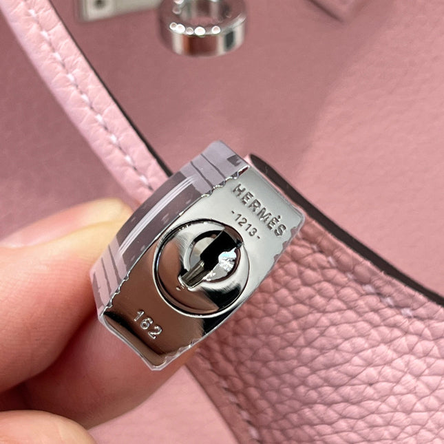 HM 25S BIRKIN 25 CM IN DARK PINK TOGO WITH KEY SILVER