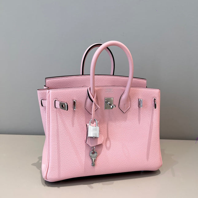 HM 25S BIRKIN 25 CM IN PINK TOGO WITH KEY SILVER