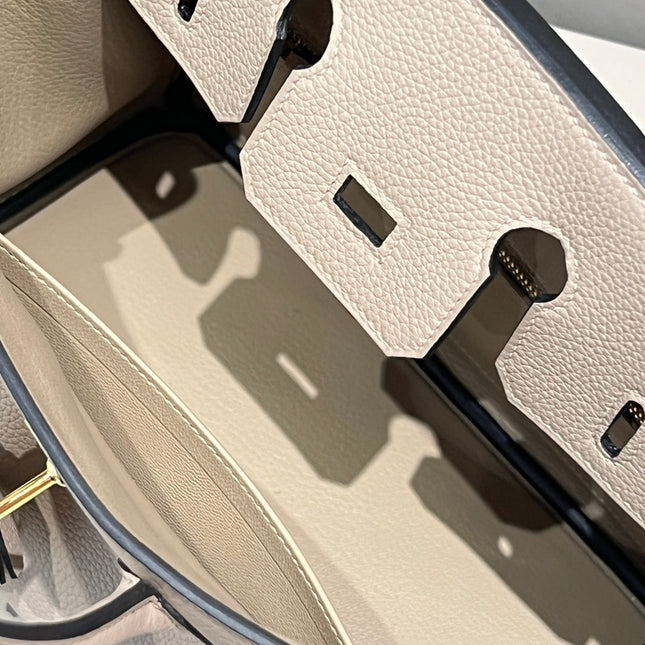HM 25S BIRKIN 25 CM IN TAUPE TOGO WITH KEY GOLD