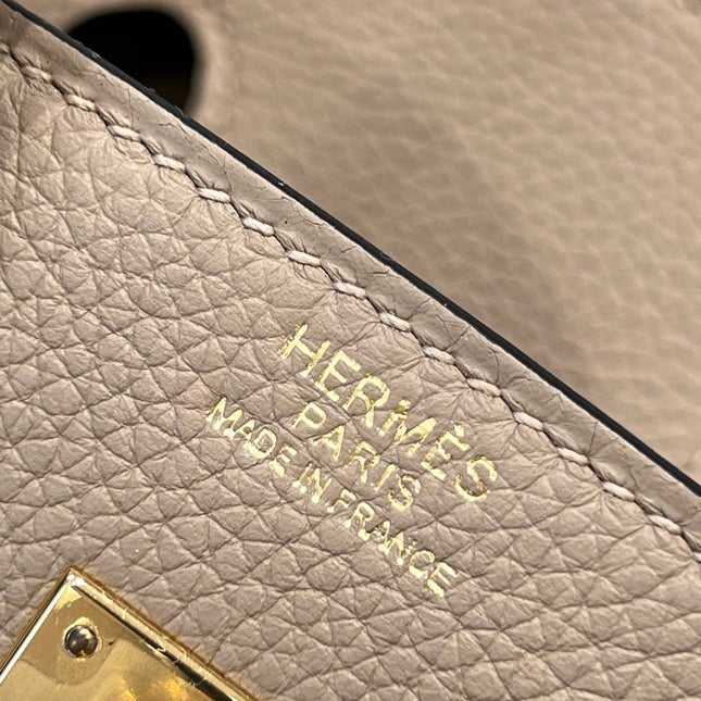 HM 25S BIRKIN 25 CM IN TAUPE TOGO WITH KEY GOLD