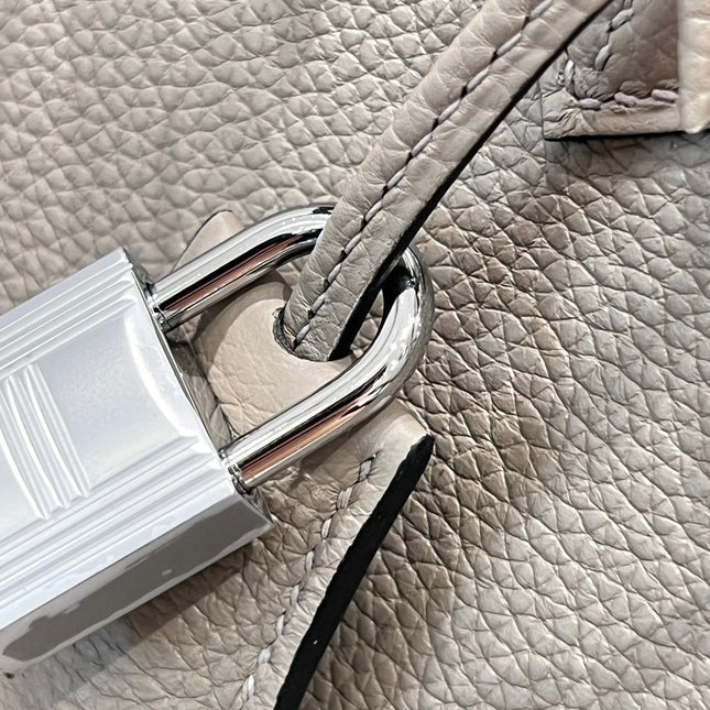 HM 25S BIRKIN 25 CM IN DARK TAUPE TOGO WITH KEY SILVER