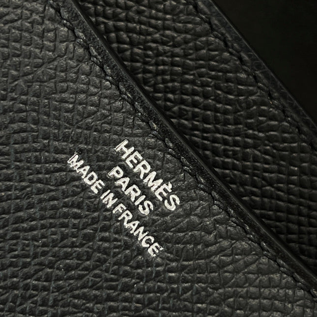 HM 25S CONSTANCE 19 CM IN BLACK EPSOM WITH SILVER HARDWARE STYLE 1