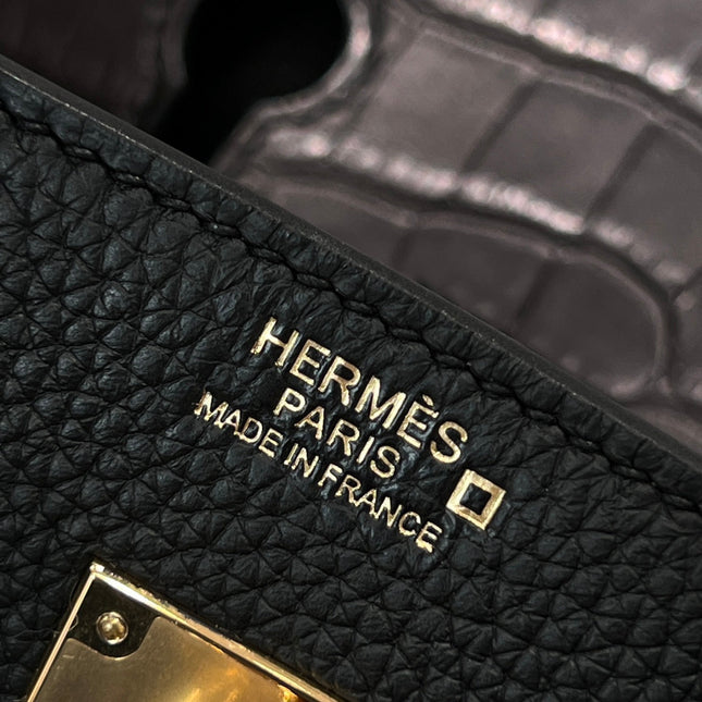 HM 25S BIRKIN 25 CM IN BLACK TOGO WITH KEY GOLD
