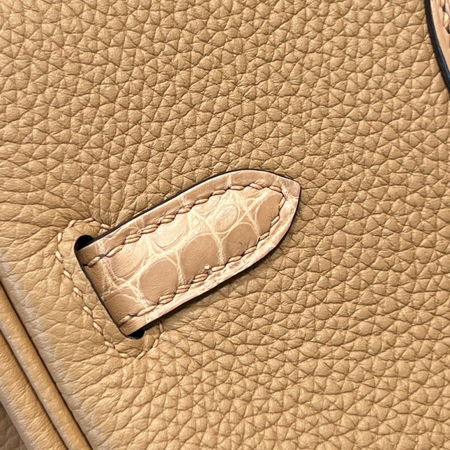 HM 25S BIRKIN 25 CM IN TAN BROWN TOGO WITH KEY GOLD