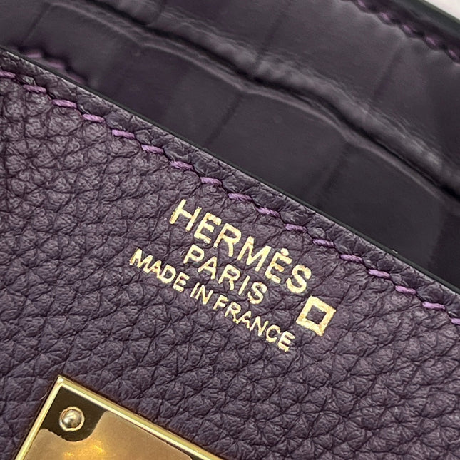 HM 25S BIRKIN 25 CM IN DARK PURPLE TOGO WITH KEY GOLD