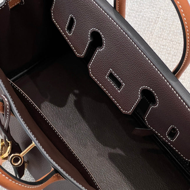 HM 25S BIRKIN 25 CM IN DARK BROWN COWHIDE WITH KEY GOLD